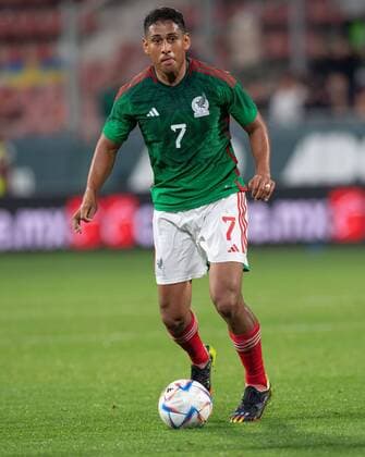 RECORD DATE NOT STATED Seleccion Mexicana 2022 Mexico 1-2 Sweden Luis Romo of Mexico during the game Mexico (Mexican national team, Nationalteam vs Sweden, friendly match of preparation prior to the start of the FIFA World Cup, WM, Weltmeisterschaft, Fussball Qatar 2022, at Montilivi Municipal Stadium, on November 16, 2022. <br><br> Luis Romo de Mexico durante el partido Mexico (Seleccion Nacional Mexicana) vs Suecia,amistoso de preparacion previo al inicio de la Copa Mundial de la FIFA Qatar 2022, en el Estadio Municipal de Montilivi, el 16 de noviembre de 2022. GIRONA ESPANA ESPANA Copyright: xDavidxLeahx 20221116154011_SM_AM_MEX_SWE_ROMO22