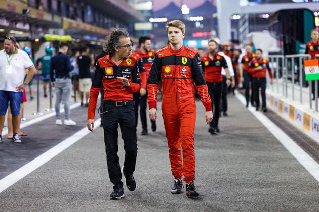 MEKIES Laurent (fra), Racing Director of the Scuderia Ferrari, SHWARTZMAN Robert (rus), Ferrari Driver Academy, portrait during the Formula 1 Etihad Airways Abu Dhabi Grand Prix 2022, 22nd round of the 2022 FIA Formula One World Championship, WM, Weltmeisterschaft from November 18 to 20, 2022 on the Yas Marina Circuit, in Yas Island, Abu Dhabi - F1 - ABU DHABI GRAND PRIX 2022 DPPI Panoramic 20221117_GOOD6814