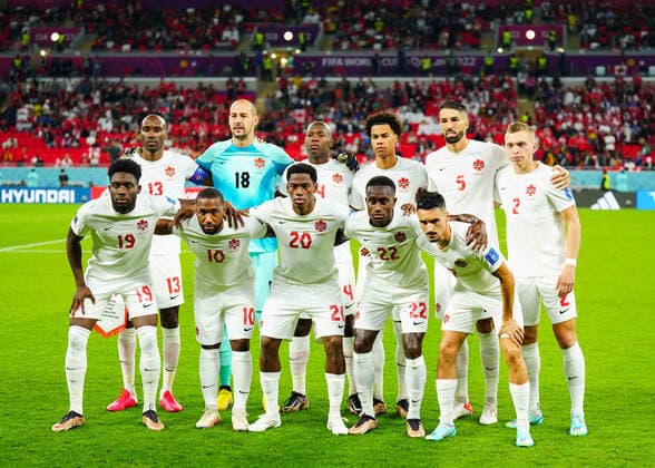 Mandatory Credit: Photo by Javier Garcia Shutterstock (13626489l) The Canadian Team to face Belgium Belgium v Canada, FIFA World Cup, WM, Weltmeisterschaft, Fussball 2022, Group F, Football, Ahmad Bin Ali Stadium, Ar-Rayyan, Qatar - 23 Nov 2022 Editorial Use Only Belgium v Canada, FIFA World Cup 2022, Group F, Football, Ahmad Bin Ali Stadium, Ar-Rayyan, Qatar - 23 Nov 2022 Editorial Use Only Copyright: xJavierxGarcia Shutterstockx 13626489l