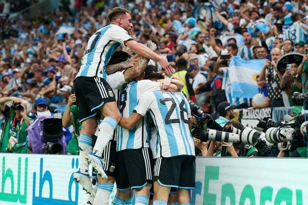 RECORD DATE NOT STATED FIFA World Cup, WM, Weltmeisterschaft, Fussball Qatar 2022 Argentina vs Mexico Lionel Messi celebrates his goal 1-0 of Argentina during the game Argentina vs Mexican national team, Nationalteam (Mexico), Corresponding to Group C of the FIFA World Cup Qatar 2022, at Lusail Stadium, Lusail, Doha, November 26, 2022. <br><br> Lionel Messi celebra su gol 1-0 de Argentina durante el partido Argentina vs Seleccion Nacional Mexicana (Mexico), correspondiente al Grupo C de la Copa Mundial de la FIFA Qatar 2022, en el Estadio Lusail, Lusail, Doha, 26 de noviembre de 2022. LUSAIL DOHA QATAR Copyright: xJorgexMartinezx 20221126_12357