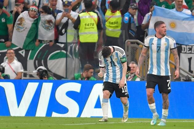 RECORD DATE NOT STATED FIFA World Cup, WM, Weltmeisterschaft, Fussball Qatar 2022 Argentina vs Mexico Lionel Messi celebrates his goal 1-0 of Argentina during the game Argentina vs Mexican national team, Nationalteam (Mexico), Corresponding to Group C of the FIFA World Cup Qatar 2022, at Lusail Stadium, Lusail, Doha, November 26, 2022. <br><br> Lionel Messi celebra su gol 1-0 de Argentina durante el partido Argentina vs Seleccion Nacional Mexicana (Mexico), correspondiente al Grupo C de la Copa Mundial de la FIFA Qatar 2022, en el Estadio Lusail, Lusail, Doha, 26 de noviembre de 2022. LUSAIL DOHA QATAR Copyright: xAdrianxMaciasx 20221126_12380