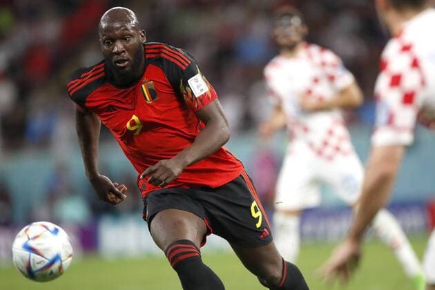 RECORD DATE NOT STATED FIFA World Cup, WM, Weltmeisterschaft, Fussball Qatar 2022 Croatia vs Belgium Romelu Lukaku of Belgium during the game Croatia vs Belgium, Corresponding to Group F of the FIFA World Cup Qatar 2022, at Ahmad Bin Ali Stadium, Al Rayyan, Doha, December 01, 2022. <br><br> Romelu Lukaku de Belgica durante el partido Croacia vs Belgica, correspondiente al Grupo F de la Copa Mundial de la FIFA Qatar 2022, en el Estadio Ahmad Bin Ali, Al Rayyan, Doha, 01 de Diciembre de 2022. AL RAYYAN DOHA QATAR Copyright: xAndresxPinax 20221201_343