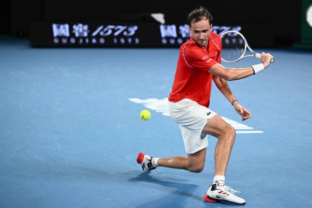 Mandatory Credit: Photo by James Gourley Shutterstock (13714310fa) Daniil Medvedev in action during his first round match Australian Open, Day One, Tennis, Melbourne Park, Melbourne, Australia - 16 Jan 2023 Australian Open, Day One, Tennis, Melbourne Park, Melbourne, Australia - 16 Jan 2023 Copyright: xJamesxGourley Shutterstockx 13714310fa