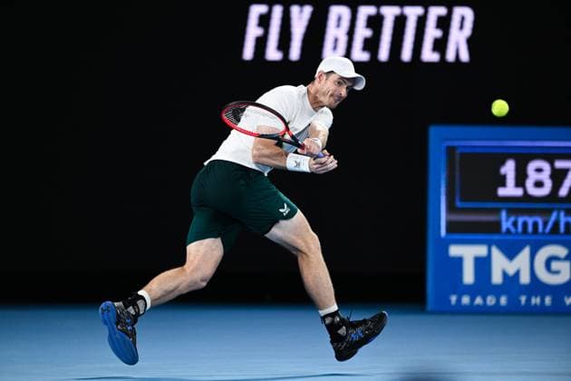 Mandatory Credit: Photo by James Gourley Shutterstock (13716760bx) Andy Murray in action during his first round match Australian Open, Day Two, Tennis, Melbourne Park, Melbourne, Australia - 17 Jan 2023 Australian Open, Day Two, Tennis, Melbourne Park, Melbourne, Australia - 17 Jan 2023 Copyright: xJamesxGourley Shutterstockx 13716760bx