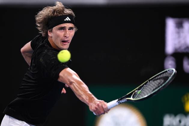Mandatory Credit: Photo by James Gourley Shutterstock (13716760ei) Alexander Zverev in action during his first round match Australian Open, Day Two, Tennis, Melbourne Park, Melbourne, Australia - 17 Jan 2023 Australian Open, Day Two, Tennis, Melbourne Park, Melbourne, Australia - 17 Jan 2023 Copyright: xJamesxGourley Shutterstockx 13716760ei