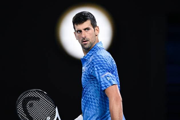 Mandatory Credit: Photo by James Gourley Shutterstock (13716760im) Novak Djokovic in action during his first round match Australian Open, Day Two, Tennis, Melbourne Park, Melbourne, Australia - 17 Jan 2023 Australian Open, Day Two, Tennis, Melbourne Park, Melbourne, Australia - 17 Jan 2023 Copyright: xJamesxGourley Shutterstockx 13716760im