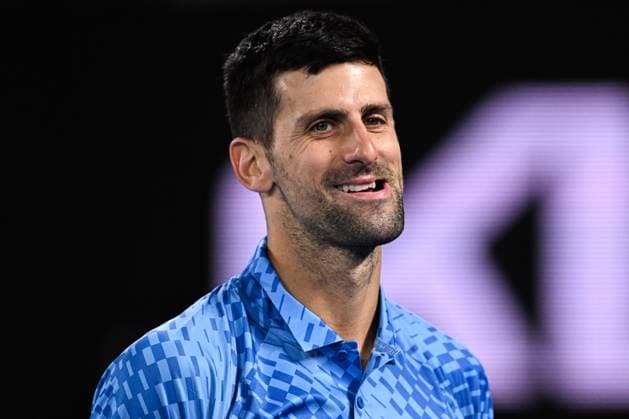 Mandatory Credit: Photo by James Gouley Shutterstock (13716770fl) Novak Djokovic reacts during his second round match Australian Open, Day Four, Tennis, Melbourne Park, Melbourne, Australia - 19 Jan 2023 Australian Open, Day Four, Tennis, Melbourne Park, Melbourne, Australia - 19 Jan 2023 Copyright: xJamesxGouley Shutterstockx 13716770fl