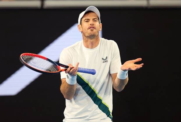 Mandatory Credit: Photo by Ella Ling Shutterstock (13716767dj) Andy Murray of GBR frustrated Australian Open, Day Four, Tennis, Melbourne Park, Melbourne, Australia - 19 Jan 2023 Australian Open, Day Four, Tennis, Melbourne Park, Melbourne, Australia - 19 Jan 2023 Copyright: xEllaxLing Shutterstockx 13716767dj