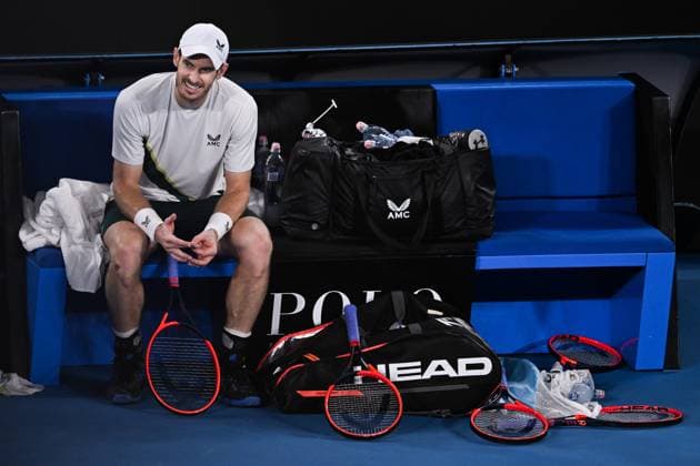 Mandatory Credit: Photo by James Gourley Shutterstock (13728737hk) Andy Murray reacts during his third round match Australian Open, Day Six, Tennis, Melbourne Park, Melbourne, Australia - 21 Jan 2023 Australian Open, Day Six, Tennis, Melbourne Park, Melbourne, Australia - 21 Jan 2023 Copyright: xJamesxGourley Shutterstockx 13728737hk