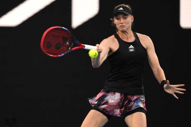 Mandatory Credit: Photo by James Gourley Shutterstock (13736329a) Elena Rybakina of Kazakhstan Australian Open, Day Eleven, Tennis, Melbourne Park, Melbourne, Australia - 26 Jan 2023 Australian Open, Day Eleven, Tennis, Melbourne Park, Melbourne, Australia - 26 Jan 2023 Copyright: xJamesxGourley Shutterstockx 13736329a