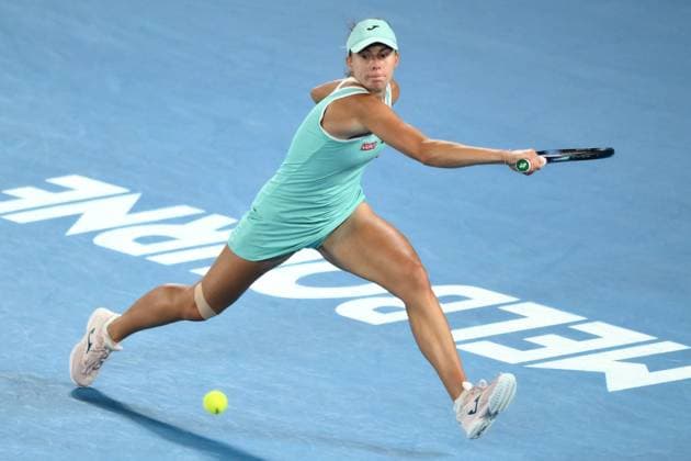 Mandatory Credit: Photo by James Gourley Shutterstock (13736329ct) Magda Linette of Poland Australian Open, Day Eleven, Tennis, Melbourne Park, Melbourne, Australia - 26 Jan 2023 Australian Open, Day Eleven, Tennis, Melbourne Park, Melbourne, Australia - 26 Jan 2023 Copyright: xJamesxGourley Shutterstockx 13736329ct