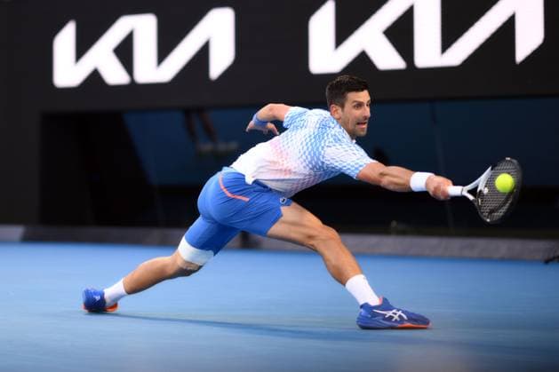 Mandatory Credit: Photo by James Gourley Shutterstock (13736332dx) Novak Djokovic of Serbia Australian Open, Day Twelve, Tennis, Melbourne Park, Melbourne, Australia - 27 Jan 2023 Australian Open, Day Twelve, Tennis, Melbourne Park, Melbourne, Australia - 27 Jan 2023 Copyright: xJamesxGourley Shutterstockx 13736332dx