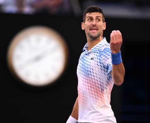 Mandatory Credit: Photo by James Gourley Shutterstock (13736332ei) Novak Djokovic of Serbia Australian Open, Day Twelve, Tennis, Melbourne Park, Melbourne, Australia - 27 Jan 2023 Australian Open, Day Twelve, Tennis, Melbourne Park, Melbourne, Australia - 27 Jan 2023 Copyright: xJamesxGourley Shutterstockx 13736332ei