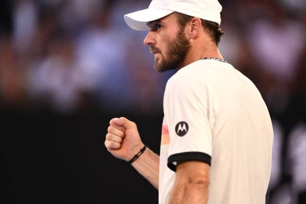 Mandatory Credit: Photo by James Gourley Shutterstock (13736332ey) Tommy Paul of the USA celebrates Australian Open, Day Twelve, Tennis, Melbourne Park, Melbourne, Australia - 27 Jan 2023 Australian Open, Day Twelve, Tennis, Melbourne Park, Melbourne, Australia - 27 Jan 2023 Copyright: xJamesxGourley Shutterstockx 13736332ey