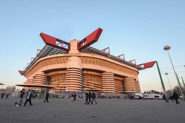 Mandatory Credit: Photo by Paul Currie Shutterstock (13765687c) A general view before the start of the match AC Milan v Tottenham Hotspur, UEFA Champions League, Round of 16, First Leg, Football, San Siro, Milan, Italy - 14 Feb 2023 EDITORIAL USE ONLY No use with unauthorised audio, video, data, fixture lists, club league logos or live services. Online in-match use limited to 120 images, no video emulation. No use in betting, games or single club league player publications. AC Milan v Tottenham Hotspur, UEFA Champions League, Round of 16, First Leg, Football, San Siro, Milan, Italy - 14 Feb 2023 EDITORIAL USE ONLY No use with unauthorised audio, video, data, fixture lists, club league logos or live services. Online in-match use limited to 120 images, no video emulation. No use in betting, games or single club league player publications. Copyright: xPaulxCurrie Shutterstockx 13765687c