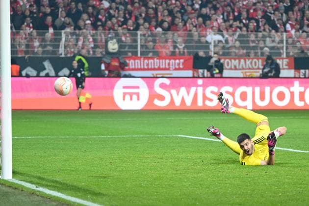 Fussball, Herren, Saison 2022 2023, Europa League, (Play-Offs zum Achtelfinale, Rückspiel), 1. FC Union Berlin - Ajax Amsterdam, Josip Juranovic (1. FC Union Berlin), nicht im Bild erzielt das Tor zum 2:0 , 23.02. 2022, Copyright: xMatthiasxKochx
