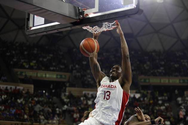 Basketball, WM Quali, Venezuela - Kanada February 26, 2023, Caracas, Caracas Venezuela, Venezuela: CARACAS, VENEZUELA - FEBRUARY 26: Kalif Young of Canada shoots to score against Venezuela during the Americas qualifiers for the FIBA ‹â€¹Basketball World Cup 2023 basketball game, at Poliedro de Caracas, in Caracas, Venezuela, on February 26, 2023. Caracas Venezuela - ZUMAp175 20230226_zsa_p175_053 Copyright: xPedroxRancesxMatteyx
