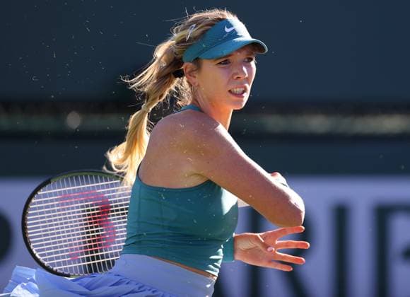 Mandatory Credit: Photo by Ella Ling Shutterstock (13794896i) Katie Boulter of GBR in action BNP Paribas Open, Tennis, Tuesday Practice and Qualifying, Indian Wells Tennis Garden, California, USA- 07 Mar 2023 BNP Paribas Open, Tennis, Tuesday Practice and Qualifying, Indian Wells Tennis Garden, California, USA- 07 Mar 2023 Copyright: xEllaxLing Shutterstockx 13794896i