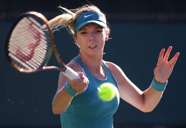 Mandatory Credit: Photo by Ella Ling Shutterstock (13794896l) Katie Boulter of GBR in action BNP Paribas Open, Tennis, Tuesday Practice and Qualifying, Indian Wells Tennis Garden, California, USA- 07 Mar 2023 BNP Paribas Open, Tennis, Tuesday Practice and Qualifying, Indian Wells Tennis Garden, California, USA- 07 Mar 2023 Copyright: xEllaxLing Shutterstockx 13794896l