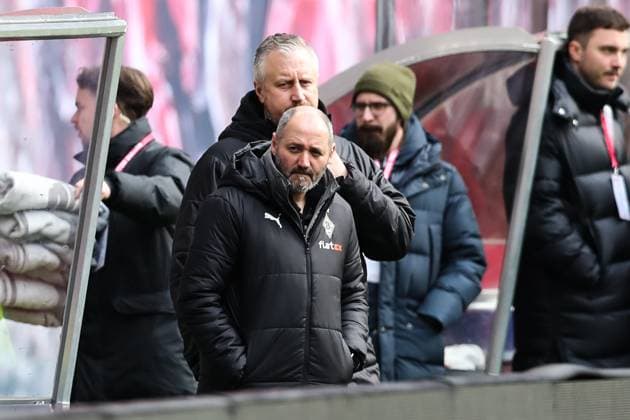 Co-Trainer Oliver Neuville (Borussia Mönchengladbach) - 1. Fussball Bundesliga Saison 2022-2023 Punktspiel RB Leipzig vs. Borussia Mönchengladbach in der Red Bull Arena in Leipzig - Fussball,Deutschland,Mann,Männer,11.03.2023