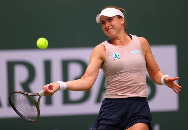 Mandatory Credit: Photo by Ella Ling Shutterstock (13822021z) Rebecca Peterson of Sweden in action BNP Paribas Open, Tennis, Day 7, Indian Wells Tennis Garden, California, USA- 14 Mar 2023 BNP Paribas Open, Tennis, Day 7, Indian Wells Tennis Garden, California, USA- 14 Mar 2023 Copyright: xEllaxLing Shutterstockx 13822021z