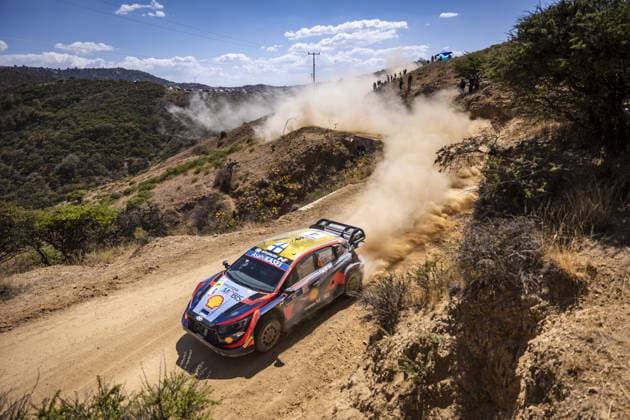 Motorsport, WRC, Rallye Mexiko 04 Esapekka LAPPI (FIN), Janne FERM (FIN), HYUNDAI SHELL MOBIS WORLD RALLY TEAM, HYUNDAI i20 N Rally1 Hybrid, WRC, Motorsport Rallye, WM action during the Rally Guanajuato Mexico 2023, 3rd round of the 2023 WRC World Rally Car Championship, from March 16 to 19, 2023 at Leon, Guanajuato, in Mexico - AUTO - WRC - RALLY GUANAJUATO MEXICO 2023 DPPI Panoramic RPPA_2023_03_Mexico_455