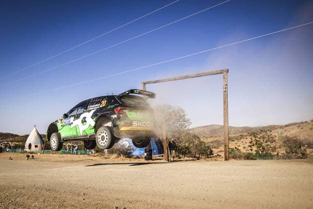 20 Gus GREENSMITH (GBR), Jonas ANDERSSON (SWE), SKODA FABIA RS, RC2, Rally2, action during the Rally Guanajuato Mexico 2023, 3rd round of the 2023 WRC, Motorsport Rallye, WM World Rally Car Championship, from March 16 to 19, 2023 at Leon, Guanajuato, in Mexico - AUTO - WRC - RALLY GUANAJUATO MEXICO 2023 DPPI Panoramic RPPA_2023_03_Mexico_516