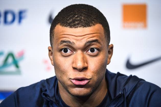 March 23, 2023, Saint-Denis, France, France: Kylian MBAPPE of France during the press conference, PK, Pressekonferenz of the French team ahead the UEFA EURO, EM, Europameisterschaft,Fussball 2024 European Qualifiers match in Stade de France on March 23, 2023 in Saint-Denis near Paris, France. Saint-Denis France - ZUMAm308 20230323_zsp_m308_012 Copyright: xMatthieuxMirvillex