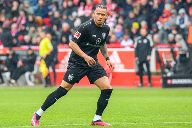 Juan Jose Perea (VfB Stuttgart, 11), Freisteller, GER, 1.FC Union Berlin vs VfB Stuttgart, Bundesliga, 26. Spieltag, Saison - Spielzeit 2022 2023, 01.04.2023, DFL REGULATIONS PROHIBIT ANY USE OF PHOTOGRAPHS AS IMAGE SEQUENCES AND OR QUASI-VIDEO, GER, Berlin, 1.FC Union Berlin vs VfB Stuttgart, 26. Spieltag, 1. Bundesliga, Spielzeit 2022 2023, 01.04.2023, Berlin Copyright: xUwexKoch Eibner-Pressefotox EP_UKH