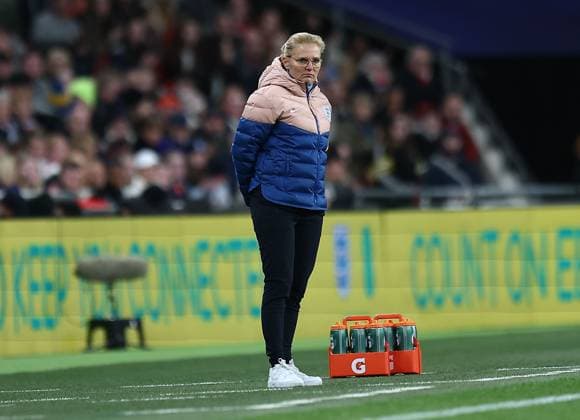 Mandatory Credit: Photo by Michael Zemanek Shutterstock (13857571w) Manager of England Sarina Wiegman England Women v Brazil Women, Finalissima, CONMEBOL-UEFA Cup of Champions, Football, Wembley Stadium, London, UK - 06 Apr 2023 EDITORIAL USE ONLY No use with unauthorised audio, video, data, fixture lists, club league logos or live services. Online in-match use limited to 120 images, no video emulation. No use in betting, games or single club league player publications. England Women v Brazil Women, Finalissima, CONMEBOL-UEFA Cup of Champions, Football, Wembley Stadium, London, UK - 06 Apr 2023 EDITORIAL USE ONLY No use with unauthorised audio, video, data, fixture lists, club league logos or live services. Online in-match use limited to 120 images, no video emulation. No use in betting, games or single club league player publications. Copyright: xMichaelxZemanek Shutterstockx 13857571w