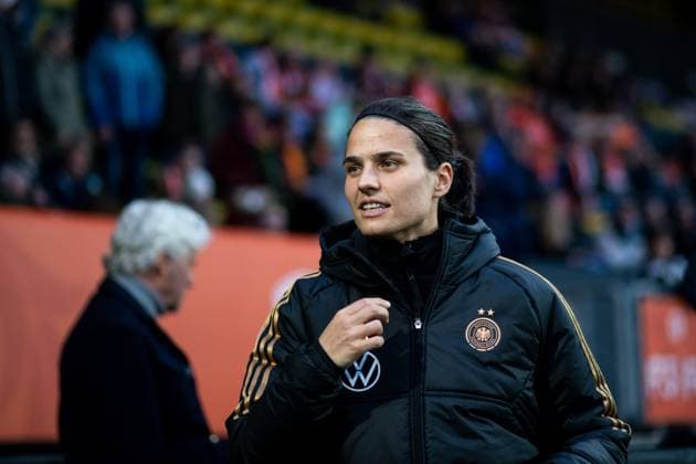 Dzsenifer Marozsan (Deutschland, 10) vor dem Spiel, NED, Niederlande vs. Deutschland, DFB Fussball Frauen Nationalmannschaft, Freundschaftsspiel, Spielzeit 2022 2023, 07.04.2023 NED, Niederlande vs. Deutschland, DFB Fussball Frauen Nationalmannschaft, Freundschaftsspiel, Spielzeit 2022 2023, 07.04.2023 Sittard Copyright: xEibner-Pressefoto Memmlerx EP_MMR