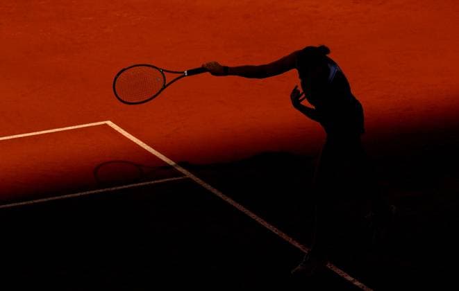 Mandatory Credit: Photo by Ella Ling Shutterstock (13895885as) Aryna Sabalenka of Belarus in action Mutua Madrid Open, Day 13, Tennis, La Caja Magica, Madrid, Spain - 06 May 2023 Mutua Madrid Open, Day 13, Tennis, La Caja Magica, Madrid, Spain - 06 May 2023 Copyright: xEllaxLing Shutterstockx 13895885as