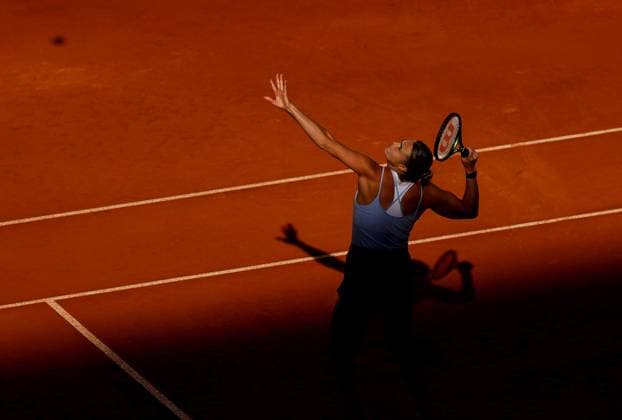 Mandatory Credit: Photo by Ella Ling Shutterstock (13895885aw) Aryna Sabalenka of Belarus in action Mutua Madrid Open, Day 13, Tennis, La Caja Magica, Madrid, Spain - 06 May 2023 Mutua Madrid Open, Day 13, Tennis, La Caja Magica, Madrid, Spain - 06 May 2023 Copyright: xEllaxLing Shutterstockx 13895885aw