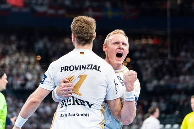 Sport Bilder des Tages Jubel Petter Oeverby (THW Kiel, 11), Patrick Wiencek (THW Kiel, 17) THW Kiel vs. Paris St. Germain Handball, Handball, EHF Champions League, Viertelfinale, Saison 2022 2023, 10.05.2023 THW Kiel vs. Paris St. Germain Handball, Handball, EHF Champions League, Viertelfinale, Saison 2022 2023, 10.05.2023 Kiel Copyright: xEibner-Pressefoto MarcelxvonxFehrnx EP_EER