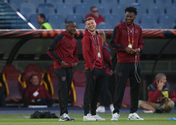 - AS Roma v Bayer 04 Leverkusen, UEFA Europa League, Semi finals, 1st leg, Stadio Olimpico, Rome, Italy. - 11th May 2023 Moussa Diaby of Bayer Leverkusen on a pre match pitch walk. - AS Roma v Bayer 04 Leverkusen, UEFA Europa League, Semi finals, 1st leg, Stadio Olimpico, Rome, Italy. - 11th May 2023. Rome Stadio Olimpico Italy Copyright: xDanxWeirx CP_AS_Roma_Bayer_Leverkusen_02