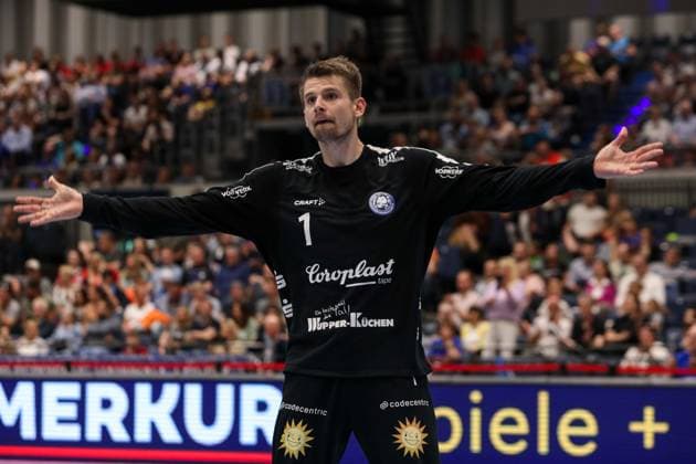 1. Bundesliga Handball Bergischer HC gegen Füchse Berlin, 14.05.2023 Christopher Rudeck ( 1 Bergischer HC) - 1. Bundesliga Handball Bergischer HC gegen Füchse Berlin 14.05.2023 in Düsseldorf. Copyright: xBEAUTIFULxSPORTS KennyxBeelex