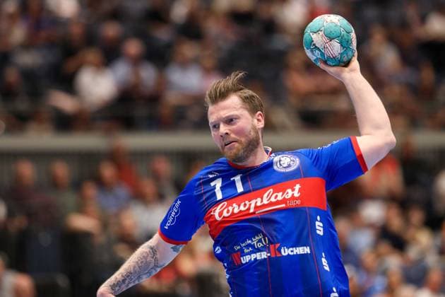 1. Bundesliga Handball Bergischer HC gegen Füchse Berlin, 14.05.2023 Arnor Gunnarsson ( 11 Bergischer HC) - 1. Bundesliga Handball Bergischer HC gegen Füchse Berlin 14.05.2023 in Düsseldorf. Copyright: xBEAUTIFULxSPORTS KennyxBeelex