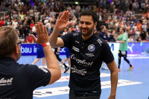 1. Bundesliga Handball Bergischer HC gegen Füchse Berlin, 14.05.2023 Jamal Naji (Trainer Bergischer HC) - 1. Bundesliga Handball Bergischer HC gegen Füchse Berlin 14.05.2023 in Düsseldorf. Copyright: xBEAUTIFULxSPORTS KennyxBeelex