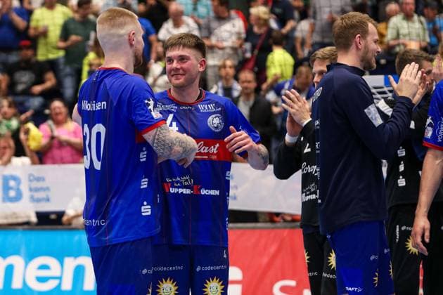 1. Bundesliga Handball Bergischer HC gegen Füchse Berlin, 14.05.2023 Elias Scholtes ( 4 Bergischer HC) - 1. Bundesliga Handball Bergischer HC gegen Füchse Berlin 14.05.2023 in Düsseldorf. Copyright: xBEAUTIFULxSPORTS KennyxBeelex