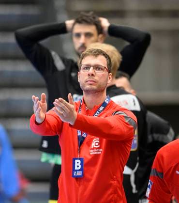 Trainer Jaron SIEWERT (B) Gestik, geste, Handball 1. Bundesliga, 30. Spieltag, Bergischer HC (BHC) - Fuechse Berlin (B) 34:30, am 14.05.2023 in Duesseldorf Deutschland. ÂÂ