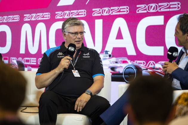 SZAFNAUER Otmar, Team Principal of Alpine F1 Team, portrait, press conference, PK, Pressekonferenz during the Formula 1 Grand Prix de Monaco 2023, 6th round of the 2023 Formula One World Championship, WM, Weltmeisterschaft from May 26 to 28, 2023 on the Circuit de Monaco, in Monaco - F1 - MONACO GRAND PRIX 2023 DPPI Panoramic 00123012__DE_2504
