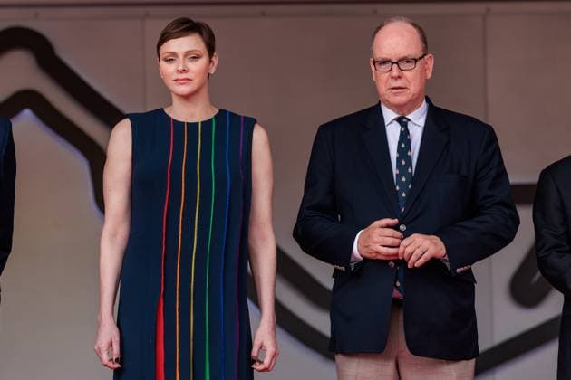 Formel 1, GP von Monaco, Fürst Albert und Fürstin Charlene Charlene und Prinz Albert von Monaco, Grosser Preis von Monaco, Motorsport, Formel 1, Saison 2023, 28.05.2023 Grosser Preis von Monaco, Motorsport, Formel 1, Saison 2023, 28.05.2023 Monaco Copyright: xEibner-Pressefoto AlexanderxNeisx EP_ANS