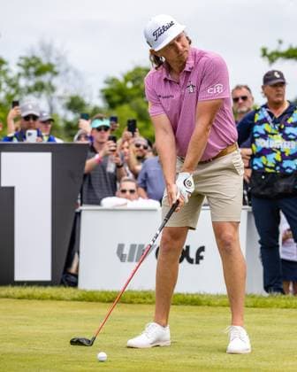 May 28, 2023, Potomac Falls, Virginia, USA: CAM SMITH tees off on the first hole of the final round during the LIV Golf DC event at Trump National Golf Club. Potomac Falls USA - ZUMAb237 20230528_znp_b237_028 Copyright: xRobertxBlakleyx
