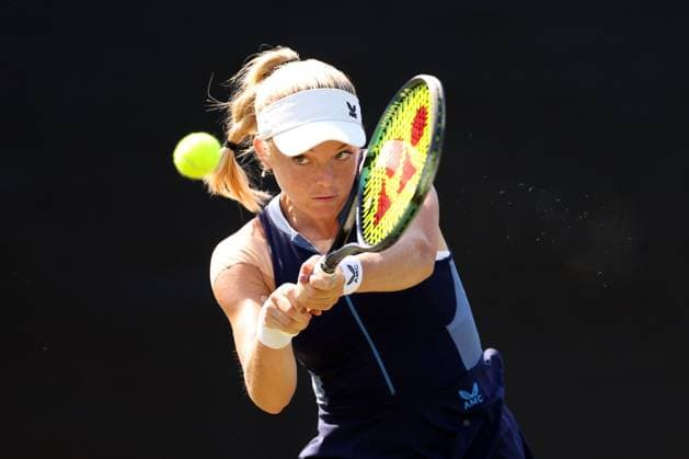 Mandatory Credit: Photo by Ryan Browne Shutterstock (13961283bi) Katie Swan of Great Britain. Rothesay Open, Day Two, Tennis, Nottingham Tennis Centre, Nottingham, UK - 13 Jun 2023 Rothesay Open, Day Two, Tennis, Nottingham Tennis Centre, Nottingham, UK - 13 Jun 2023 Copyright: xRyanxBrowne Shutterstockx 13961283bi