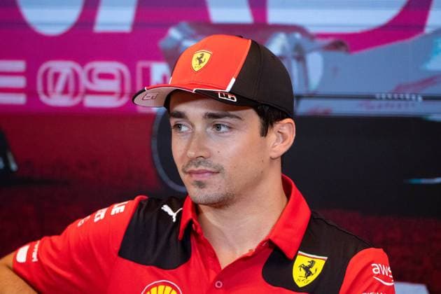 Charles Leclerc (MCO, Scuderia Ferrari, 16) bei der Pressekonferenz, CAN, Formel 1 Weltmeisterschaft, Grand Prix von Kanada, Circuit de Gilles Villeneuve Montreal, Media Day, 15.06.2023 CAN, Formel 1 Weltmeisterschaft, Grand Prix von Kanada, Circuit Gilles Villeneuve Montreal, Media Day, 15.06.2023 Montreal Copyright: xEibner Memmlerx EP_MMR