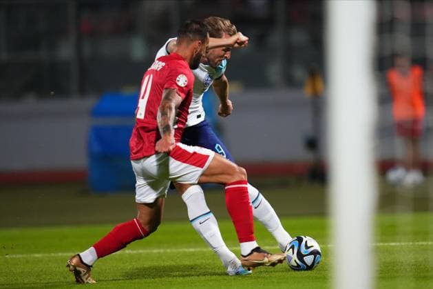 Mandatory Credit: Photo by Bagu Blanco Shutterstock (13968700u) Harry Kane of England Malta v England, UEFA European Championship, EM, Europameisterschaft 2024 Qualifying, Group C, Football, Ta Qali Stadium, Malta - 16 June 2023 EDITORIAL USE ONLY No use with unauthorised audio, video, data, fixture lists, club league logos or live services. Online in-match use limited to 120 images, no video emulation. No use in betting, games or single club league player publications. Malta v England, UEFA European Championship 2024 Qualifying, Group C, Football, Ta Qali Stadium, Malta - 16 June 2023 EDITORIAL USE ONLY No use with unauthorised audio, video, data, fixture lists, club league logos or live services. Online in-match use limited to 120 images, no video emulation. No use in betting, games or single club league player publications. Copyright: xBaguxBlanco Shutterstockx 13968700u