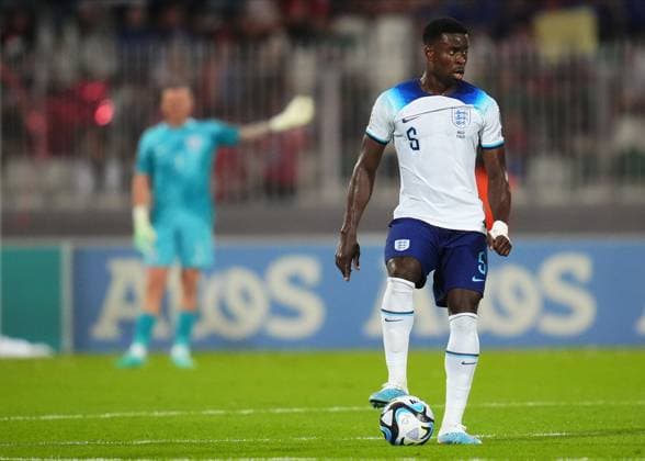 Mandatory Credit: Photo by Bagu Blanco Shutterstock (13968700ay) Marc Guehi of England Malta v England, UEFA European Championship, EM, Europameisterschaft 2024 Qualifying, Group C, Football, Ta Qali Stadium, Malta - 16 June 2023 EDITORIAL USE ONLY No use with unauthorised audio, video, data, fixture lists, club league logos or live services. Online in-match use limited to 120 images, no video emulation. No use in betting, games or single club league player publications. Malta v England, UEFA European Championship 2024 Qualifying, Group C, Football, Ta Qali Stadium, Malta - 16 June 2023 EDITORIAL USE ONLY No use with unauthorised audio, video, data, fixture lists, club league logos or live services. Online in-match use limited to 120 images, no video emulation. No use in betting, games or single club league player publications. Copyright: xBaguxBlanco Shutterstockx 13968700ay