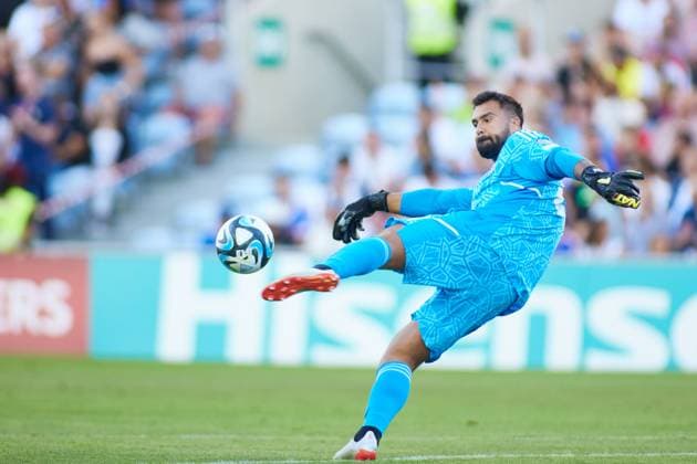 June 16, 2023, FARO, FARO, PORTUGAL: Dayle Coleing of Gibraltar in action during the UEFA EURO, EM, Europameisterschaft,Fussball 2024 Qualifying Round match between Gibraltar and France at Algarve Stadium on June 16, 2023, in Faro, Portugal. FARO PORTUGAL - ZUMAa181 20230616_zaa_a181_040 Copyright: xJoaquinxCorcherox