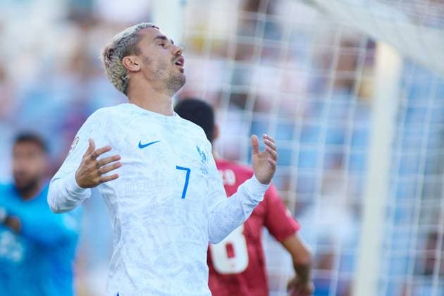 June 16, 2023, FARO, FARO, PORTUGAL: Antoine Griezmann of France protests during the UEFA EURO, EM, Europameisterschaft,Fussball 2024 Qualifying Round match between Gibraltar and France at Algarve Stadium on June 16, 2023, in Faro, Portugal. FARO PORTUGAL - ZUMAa181 20230616_zaa_a181_043 Copyright: xJoaquinxCorcherox
