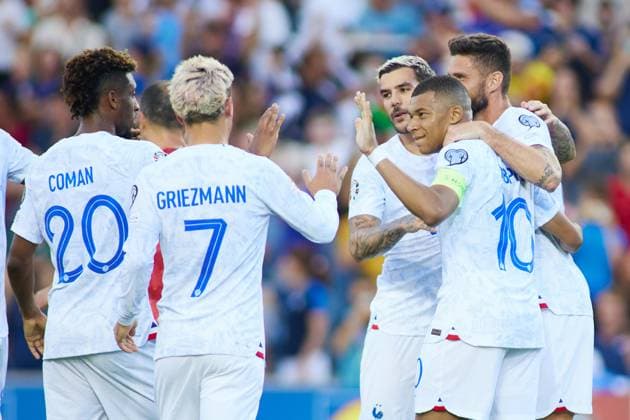 June 16, 2023, FARO, FARO, PORTUGAL: Kylian Mbappe of France celebrates a goal during the UEFA EURO, EM, Europameisterschaft,Fussball 2024 Qualifying Round match between Gibraltar and France at Algarve Stadium on June 16, 2023, in Faro, Portugal. FARO PORTUGAL - ZUMAa181 20230616_zaa_a181_096 Copyright: xJoaquinxCorcherox